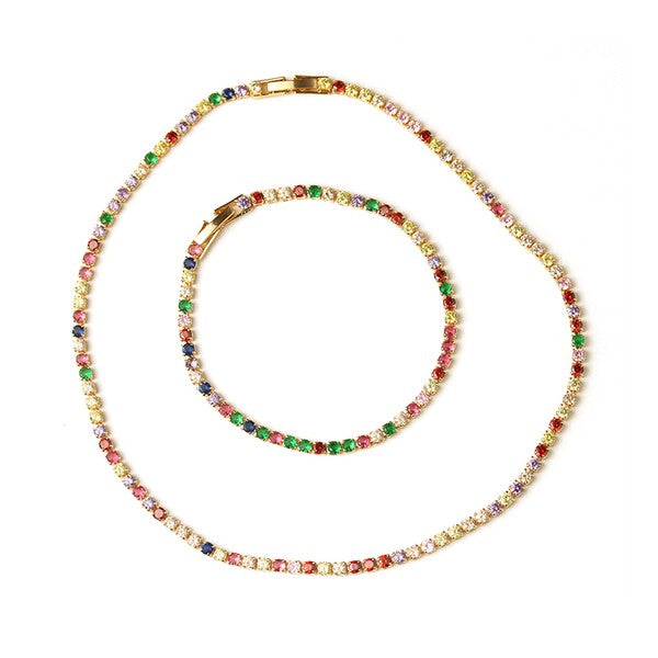 Rainbow Zircon Choker