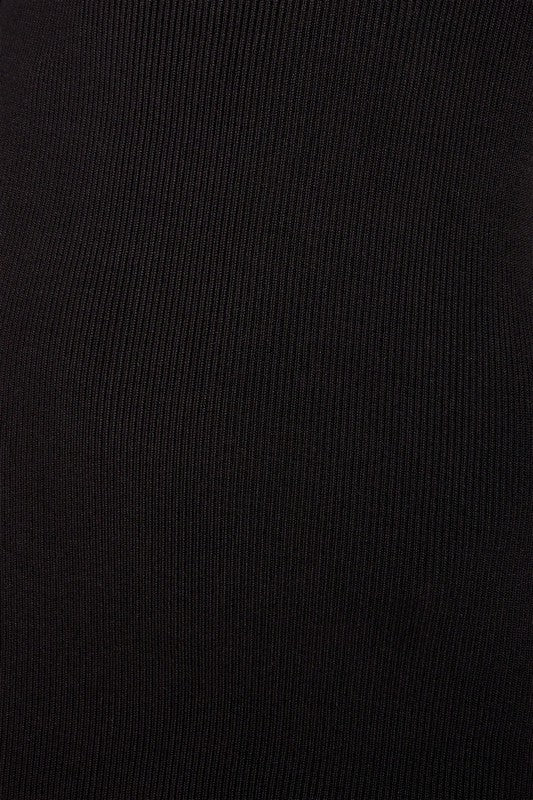 SQUARE NECK MIDI DRESS WITH SLIT