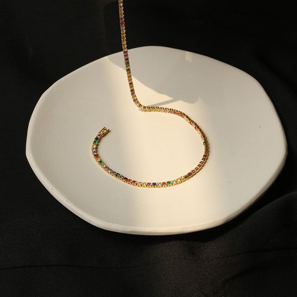 Rainbow Zircon Choker