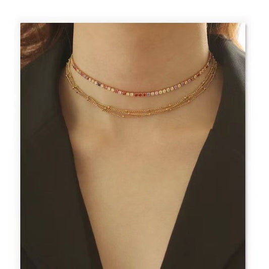 Rainbow Zircon Choker