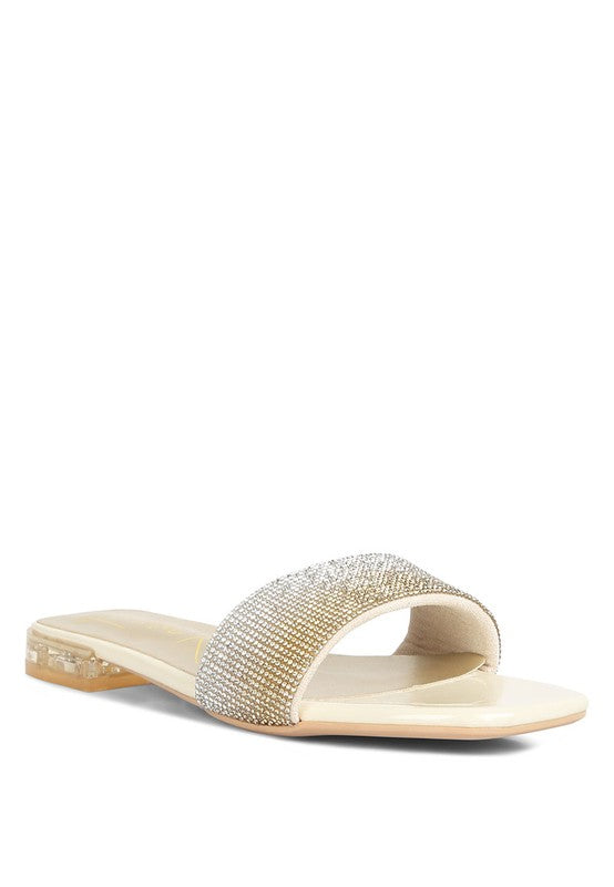 Top Flirt Rhinestone Slip On Sandals