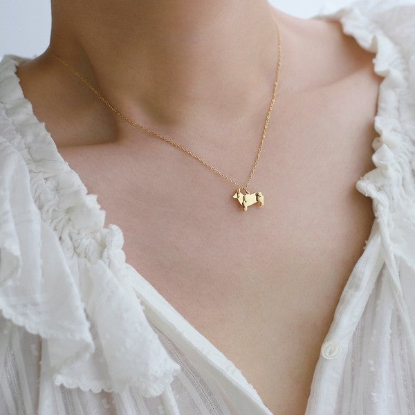 Movable God and Cat Necklace