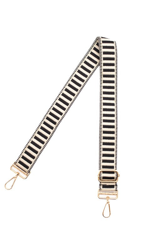 EBONY AND IVORY ADJUSTABLE GUITAR BAG STRAP