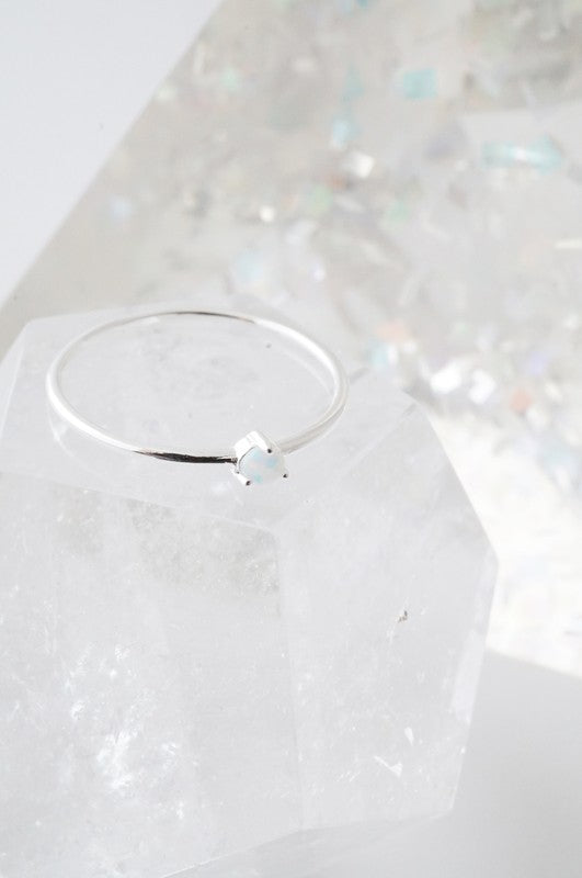 Opal Orb Crystal Ring